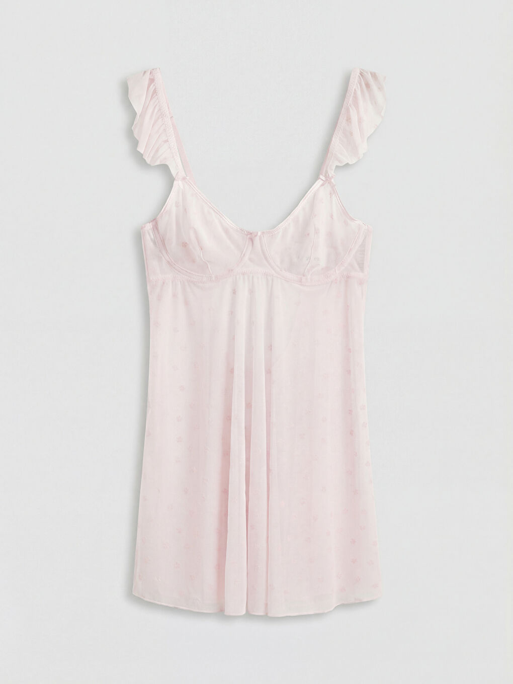 Pembe V Yaka Dantelli Kadın Fantezi Gecelik