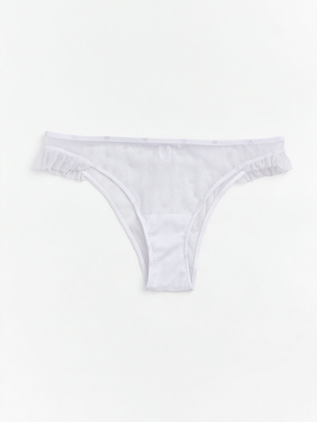 Pembe Fırfırlı Desenli Fantezi Brazilian Külot	