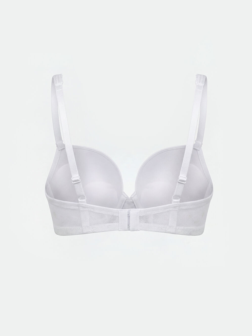 Beyaz Balenli Dolgulu Çiçekli Fantezi Tişört Sütyen-1