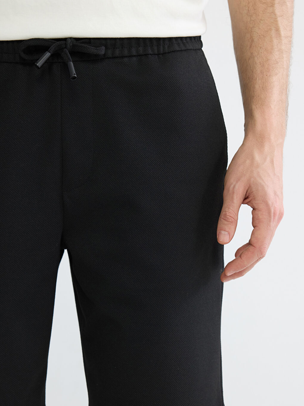 Siyah Standart Kalıp Erkek Şort-2