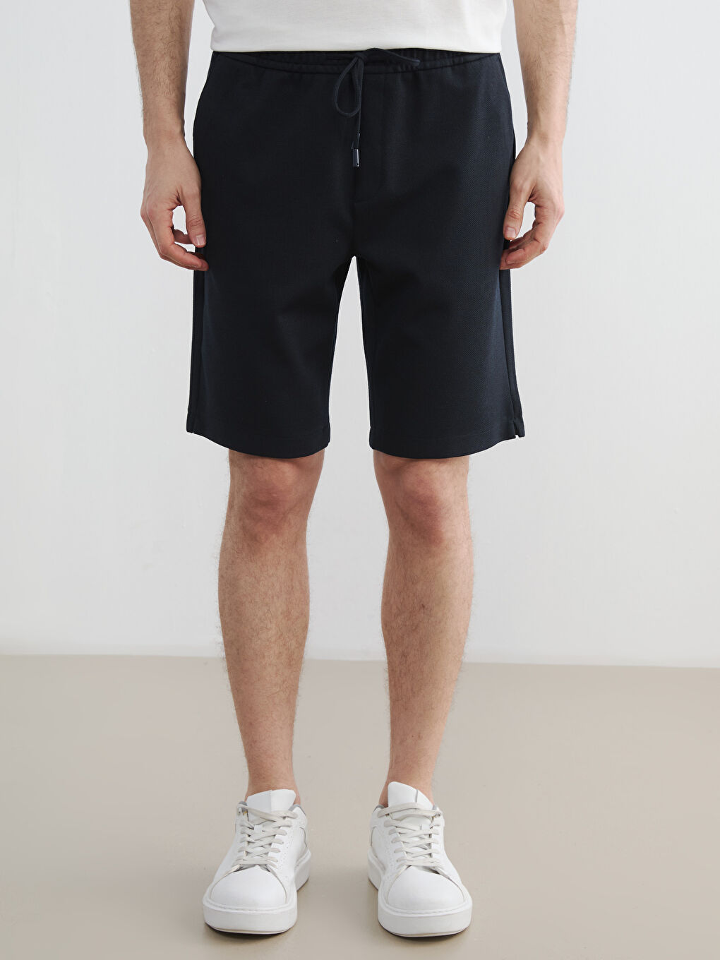 Lacivert Standart Kalıp Erkek Şort-1