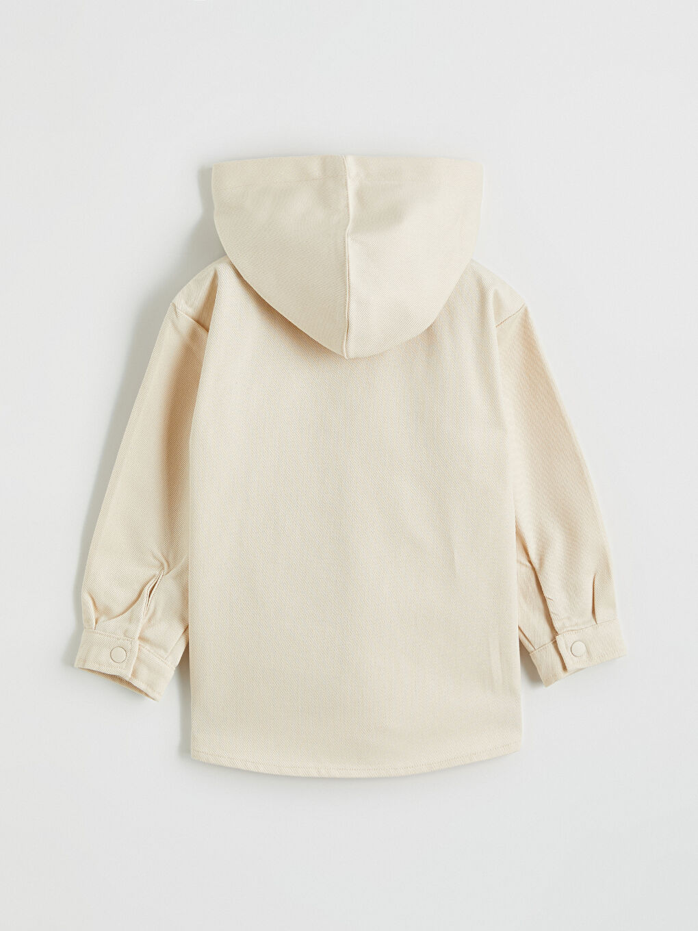 Bej Kapüşonlu Erkek Bebek Gömlek-1