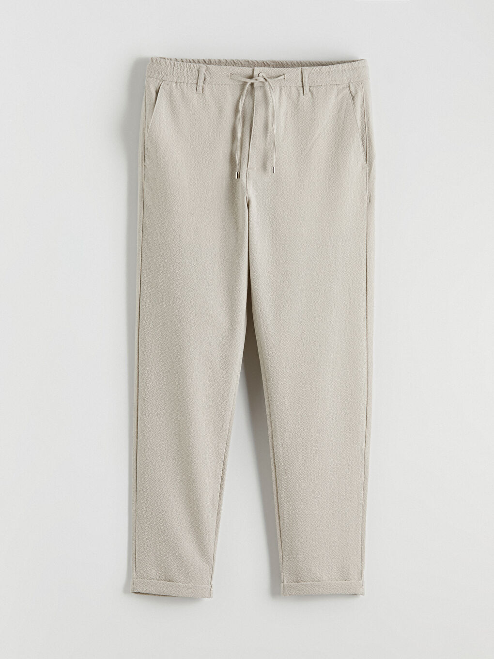 Bej Slim Fit Erkek Pantolon-4