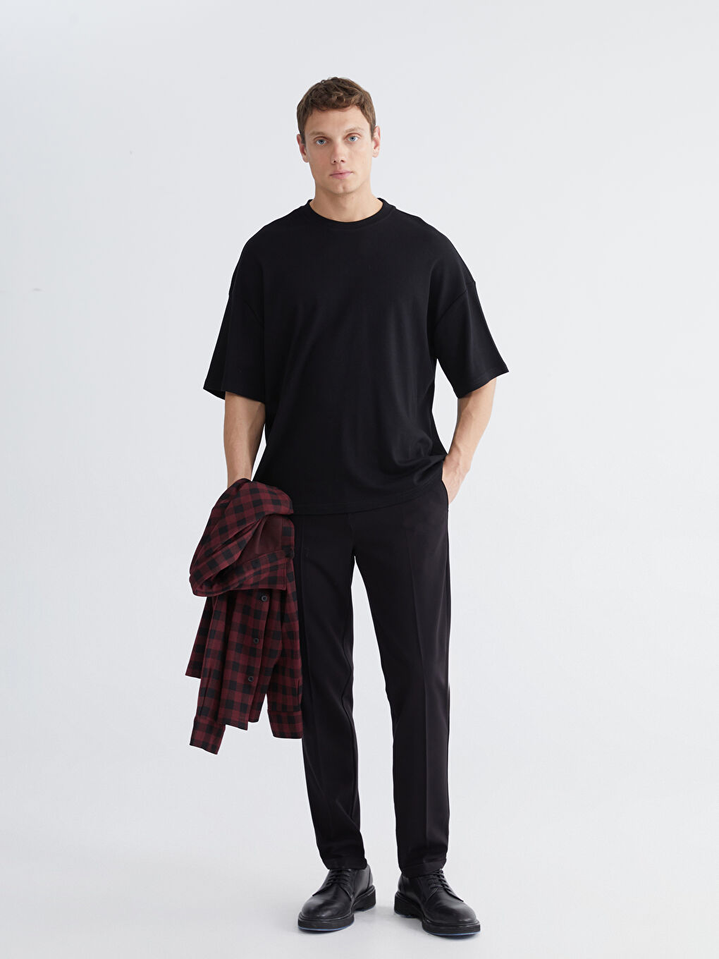 Мужчины Черный Брюки