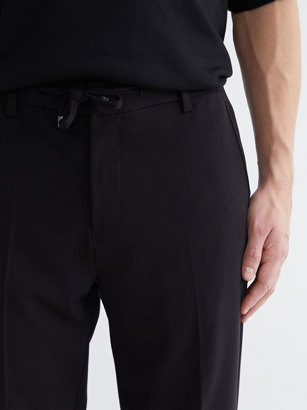 Мужчины Черный Брюки-2