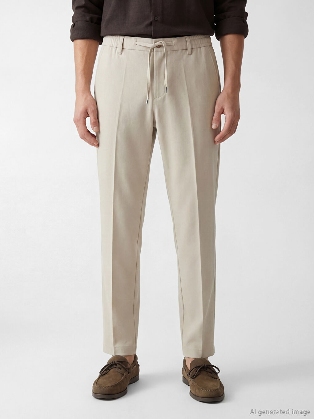 Slim Fit Muške Pantalone-1