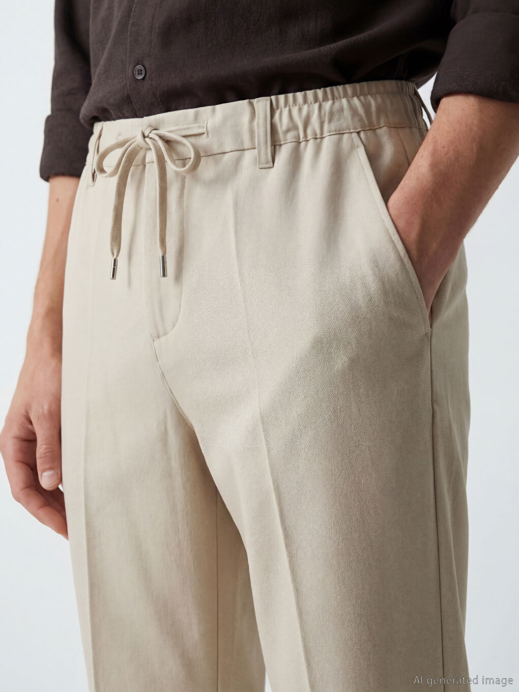 Slim Fit Muške Pantalone-2