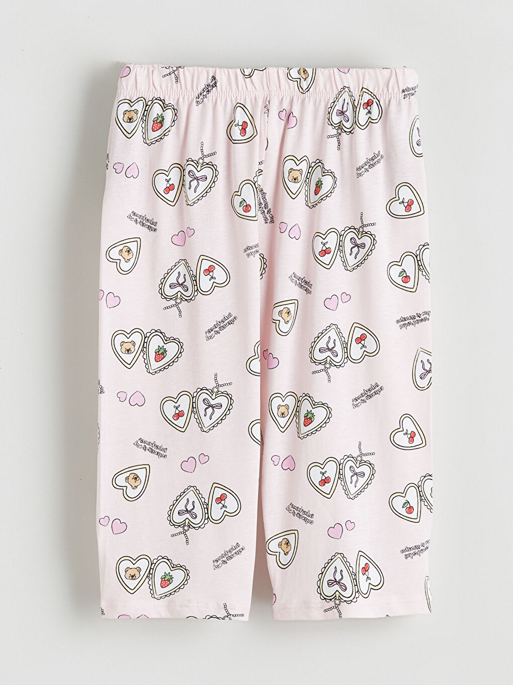 Pembe Baskılı Kız Çocuk Pijama Takımı-4