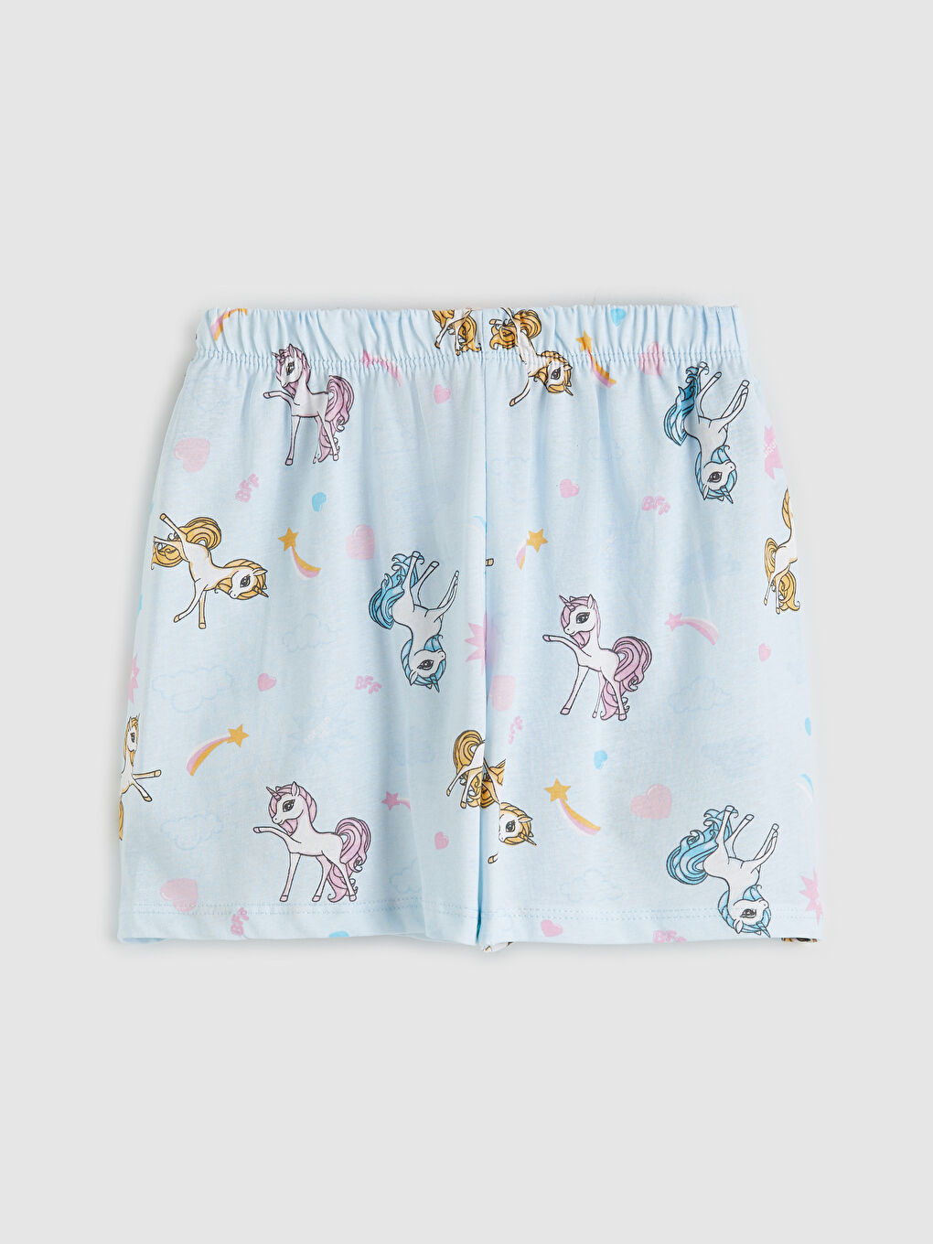 Sarı Baskılı Kız Çocuk Şortlu Pijama Takımı-2