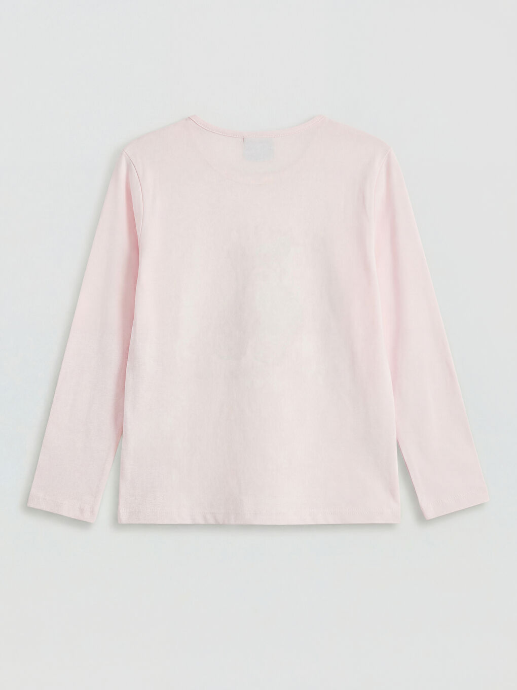 Pembe Bisiklet Yaka Ayı Baskılı Kız Çocuk Pijama Üstü-1