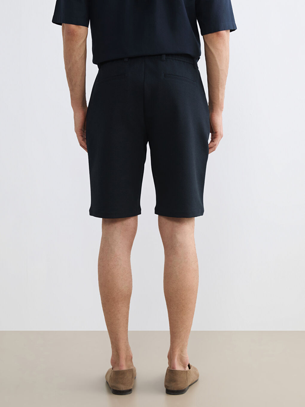 Lacivert Standart Kalıp Erkek Şort-3