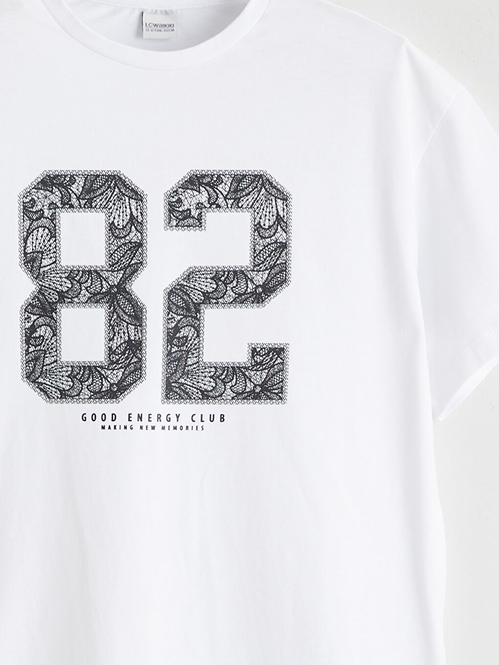 Beyaz Baskılı Kız Çocuk Tişört 2'li-5