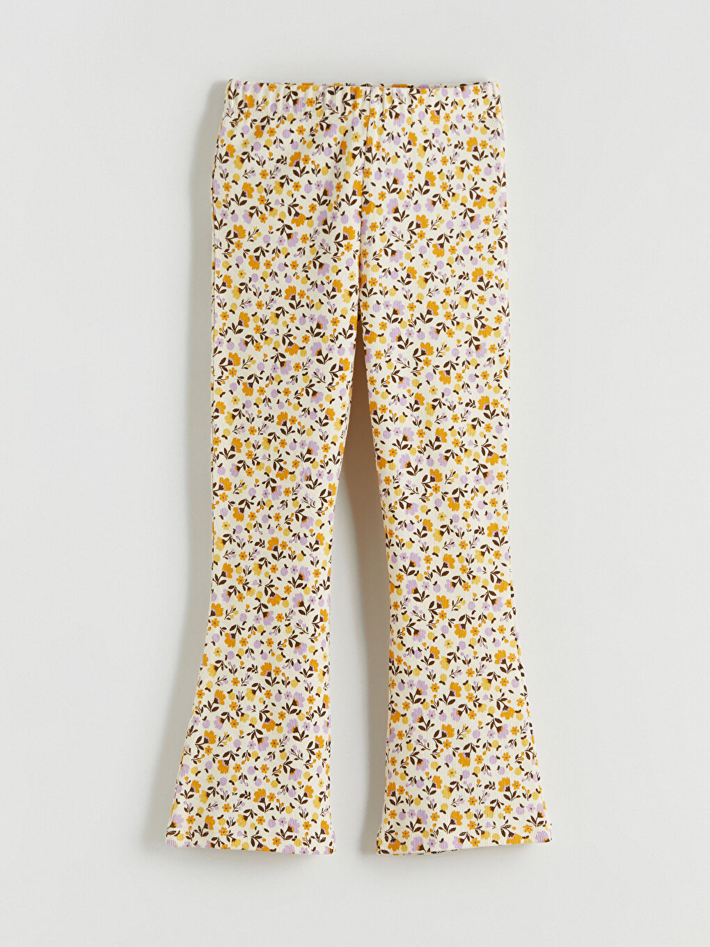 Elasticated Waist Floral Girls' Leggings Trousers 2 Pack-1