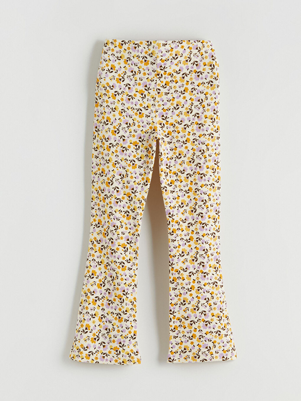 Elasticated Waist Floral Girls' Leggings Trousers 2 Pack-3