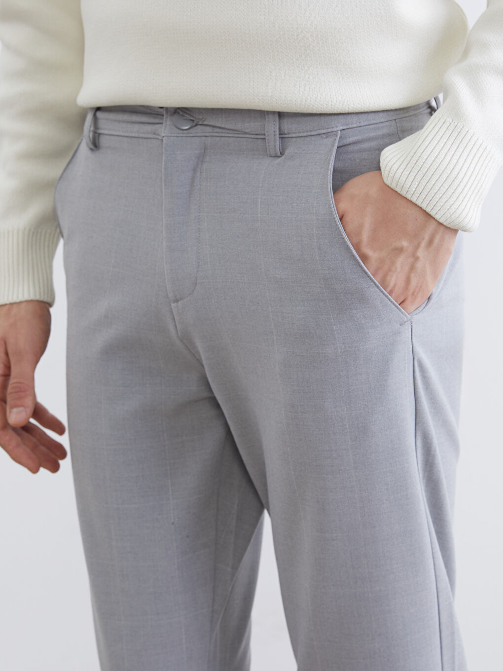 Мужчины Серый Брюки-2