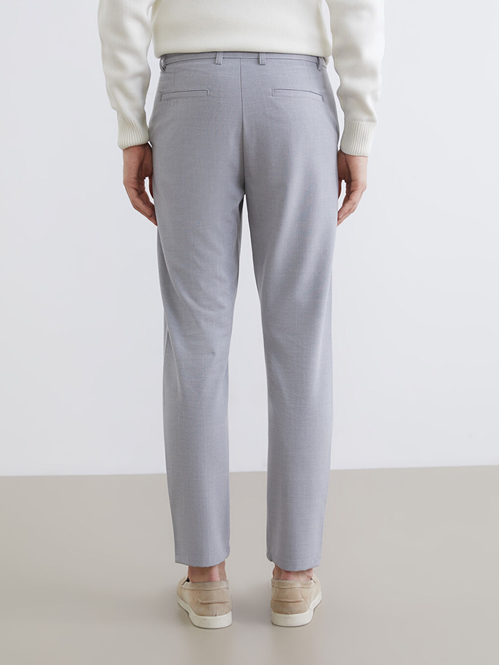 Мужчины Серый Брюки-3