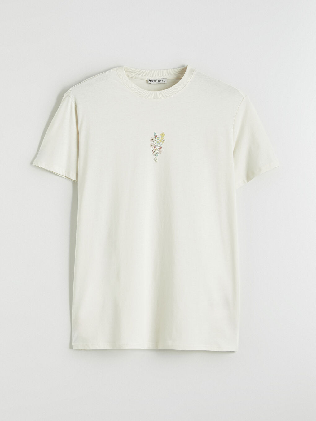 Floral crew neck tee.-4