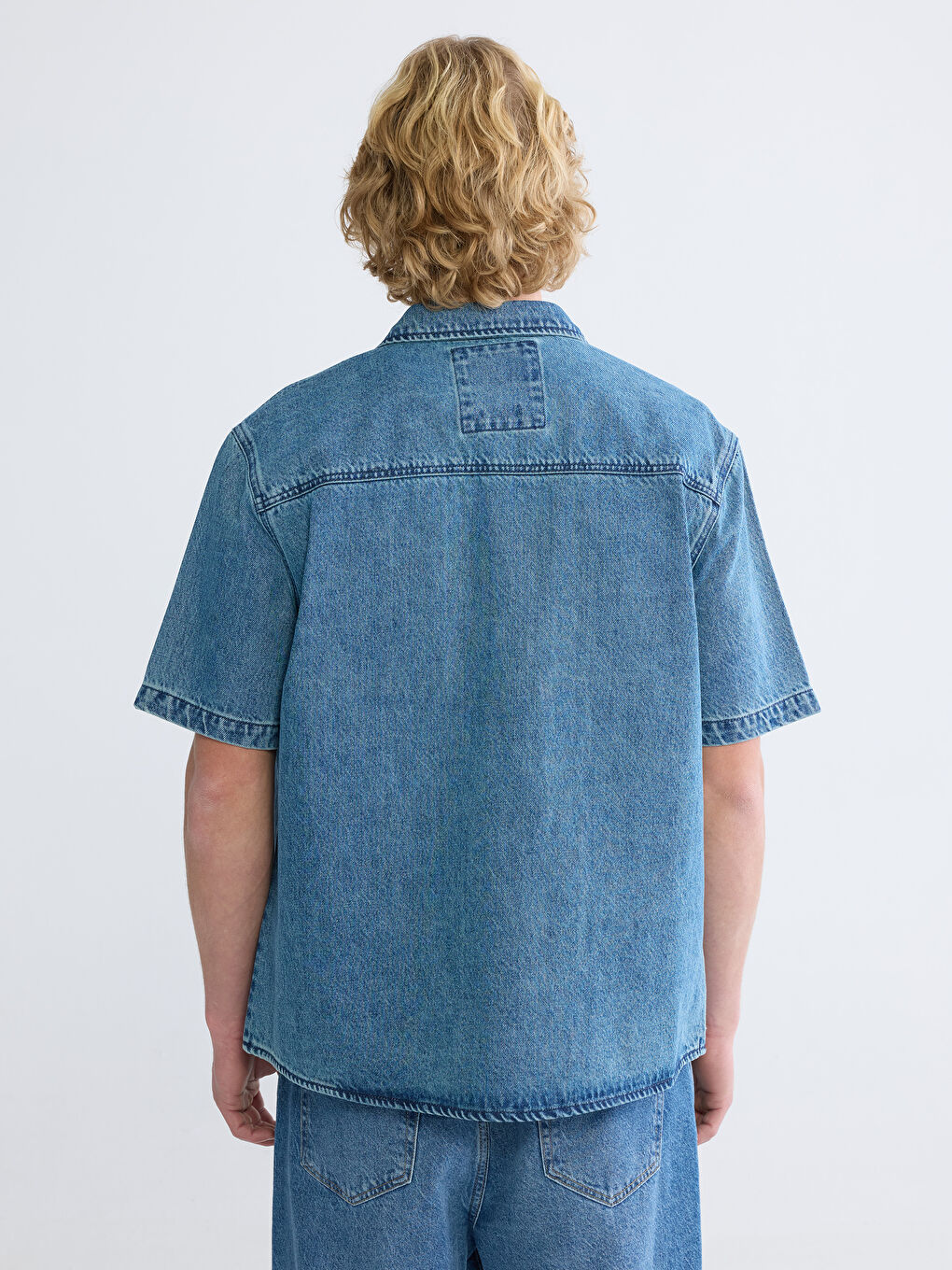 Man INDIGO Denim Shirt-3
