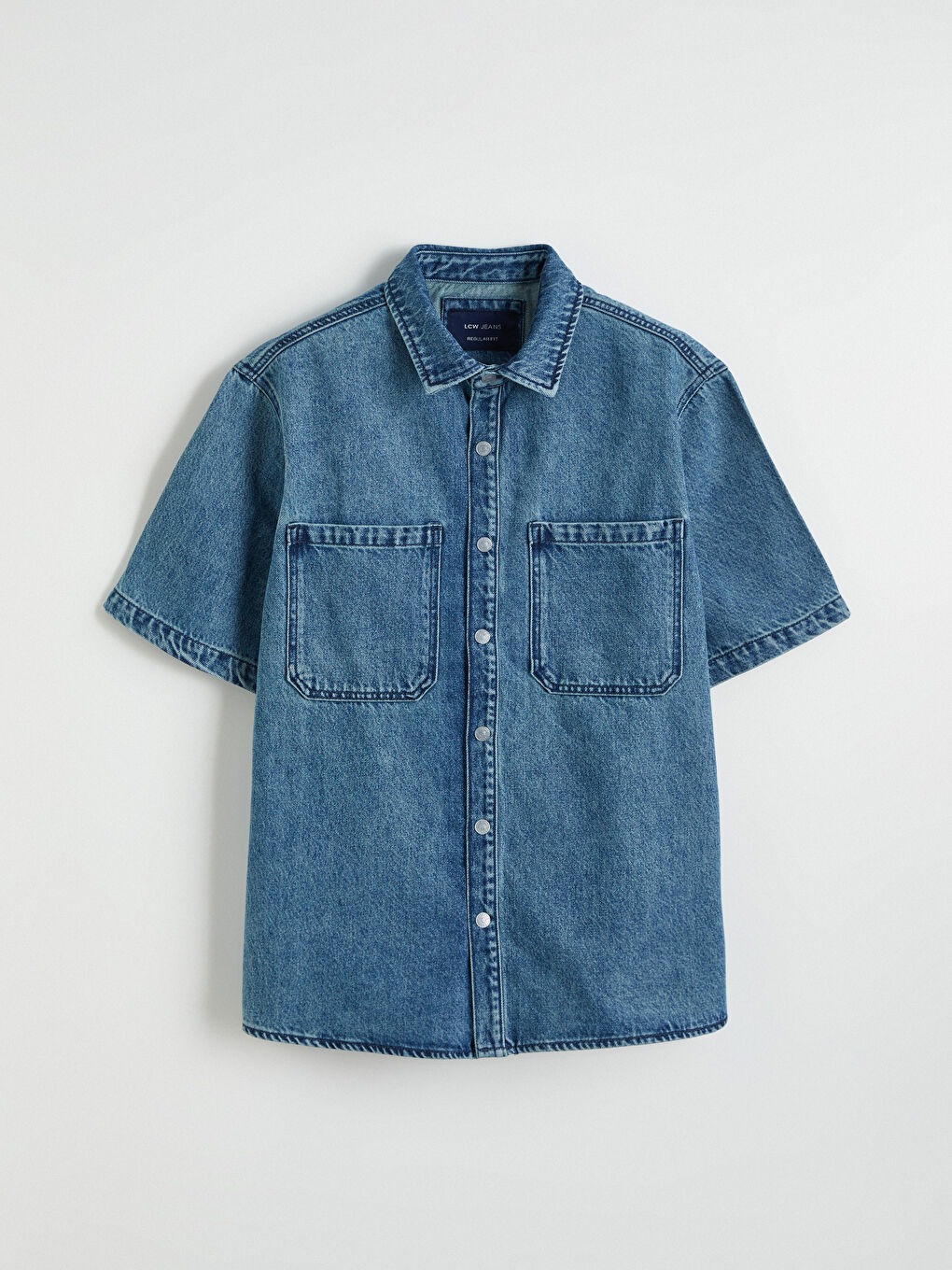 Man INDIGO Denim Shirt-4