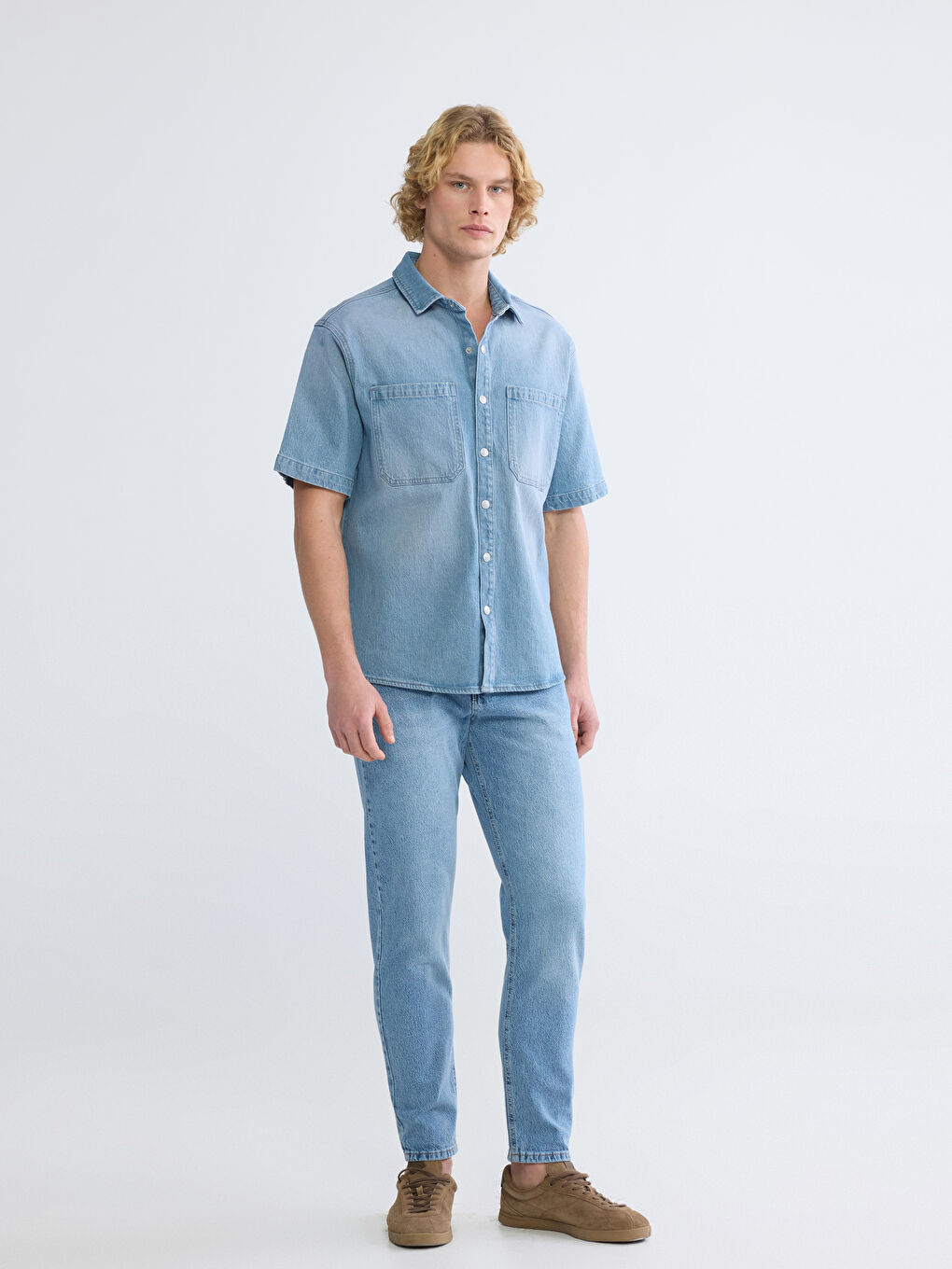 Man INDIGO Denim Shirt-1