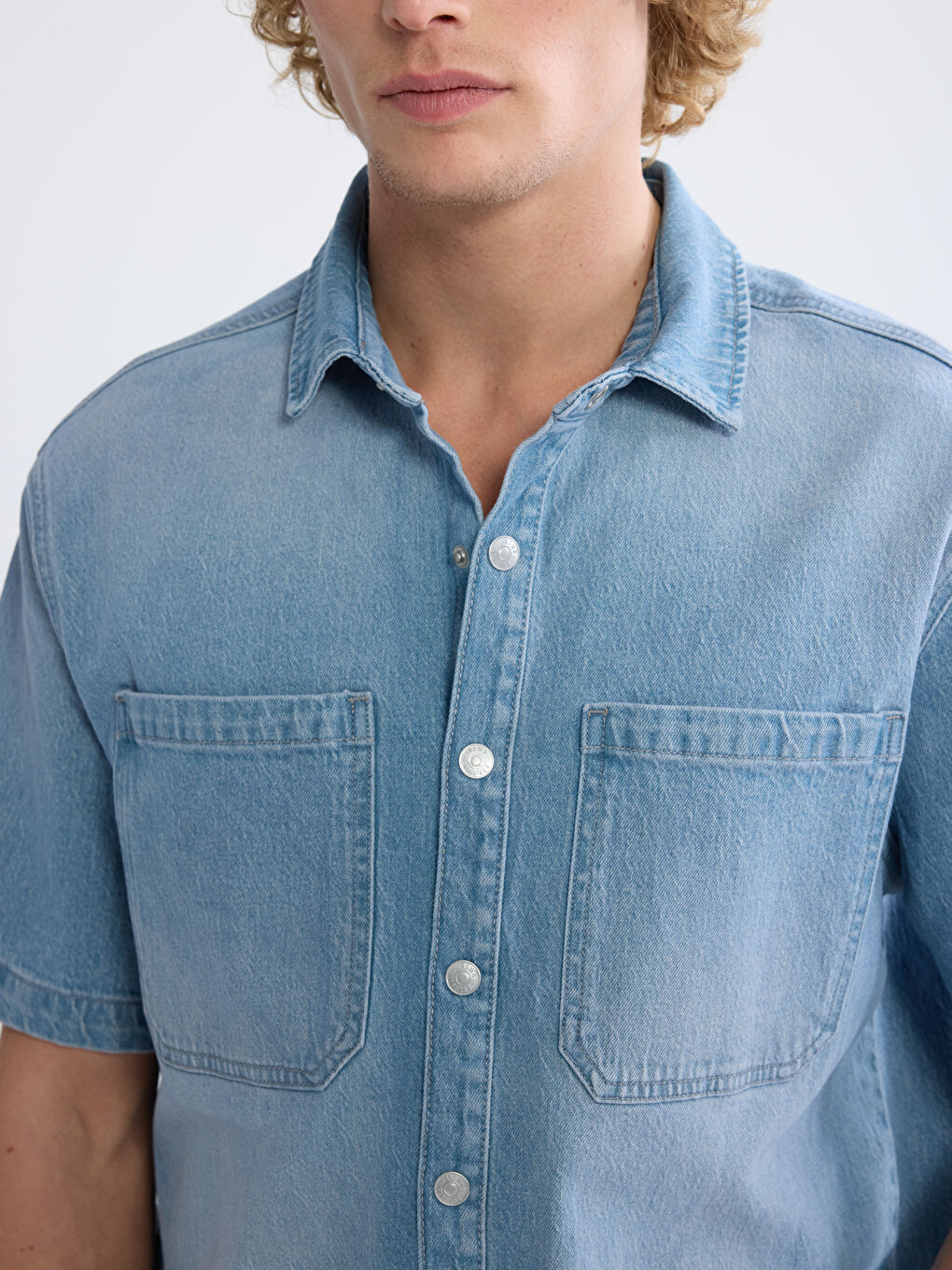 Man INDIGO Denim Shirt-2