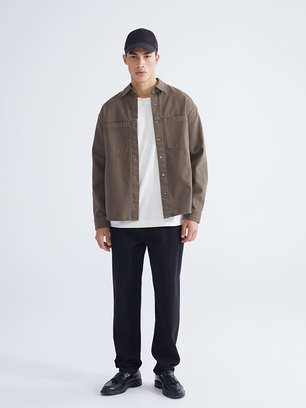 Men's Loose Fit Denim Shirt-1