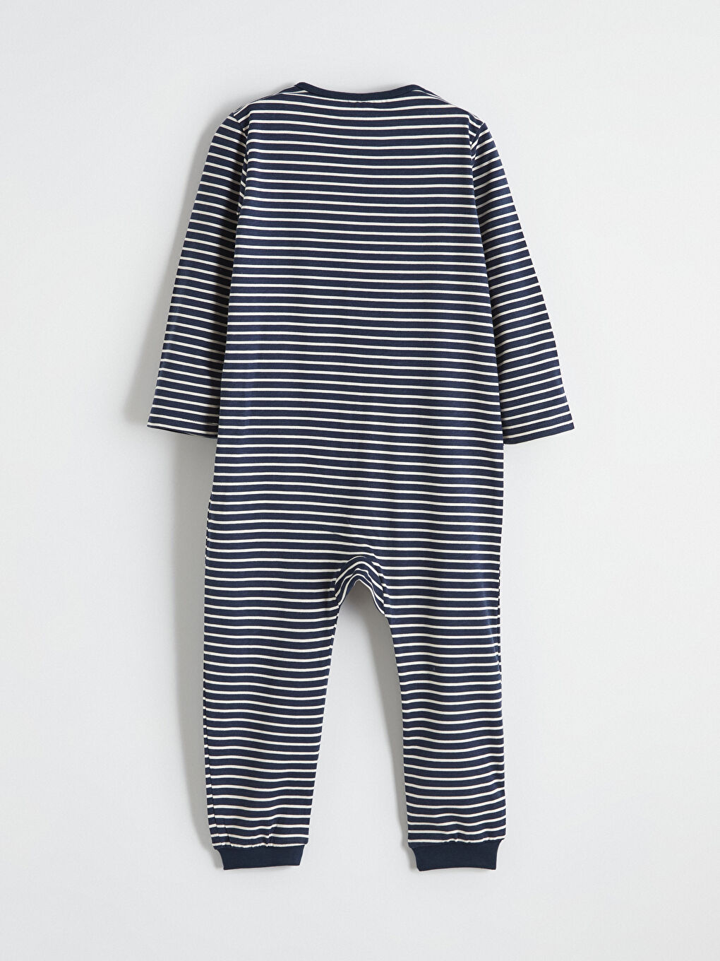 Ekru Bisiklet Yaka Baskılı Erkek Bebek Tulum 2'li-3