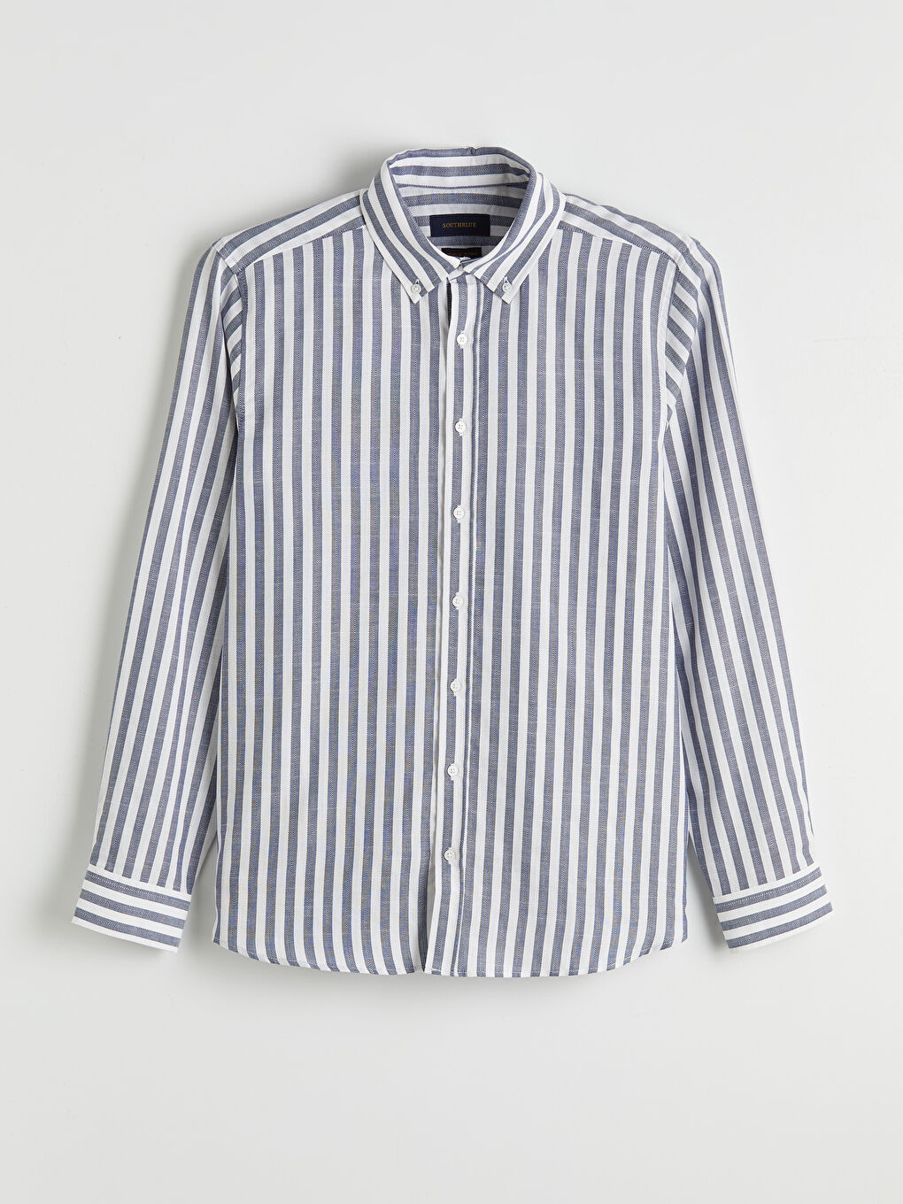 قميص رجالي مخطط بقصة عادية