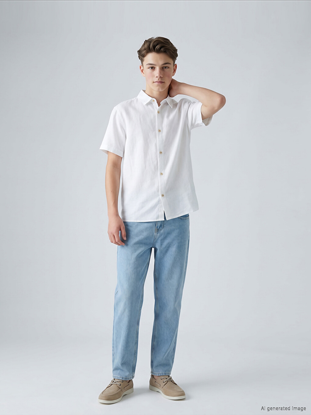 İndigo Loose Fit Erkek Çocuk Jean Pantolon