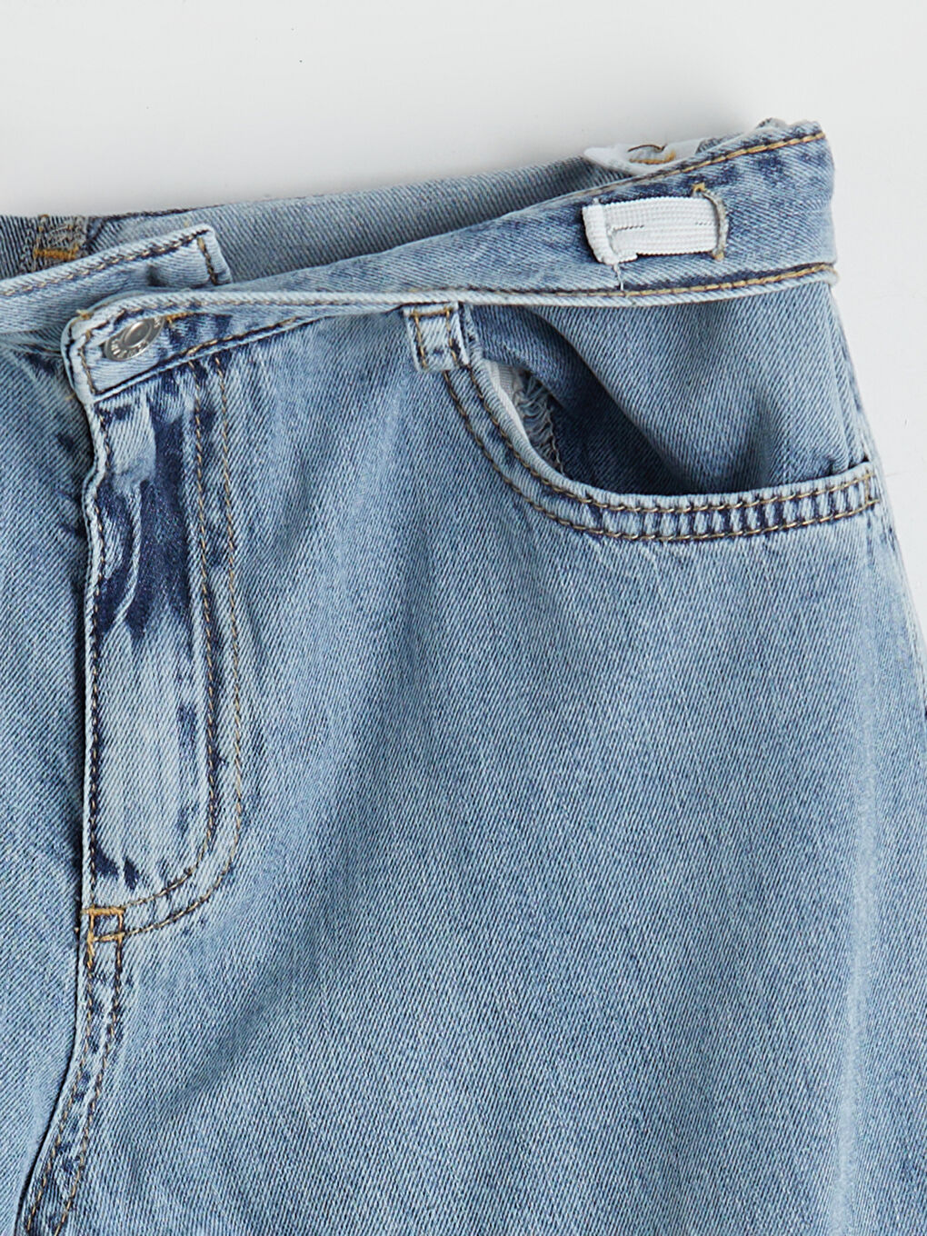 İndigo Regular Fit Erkek Çocuk Kargo Jean Pantolon-1