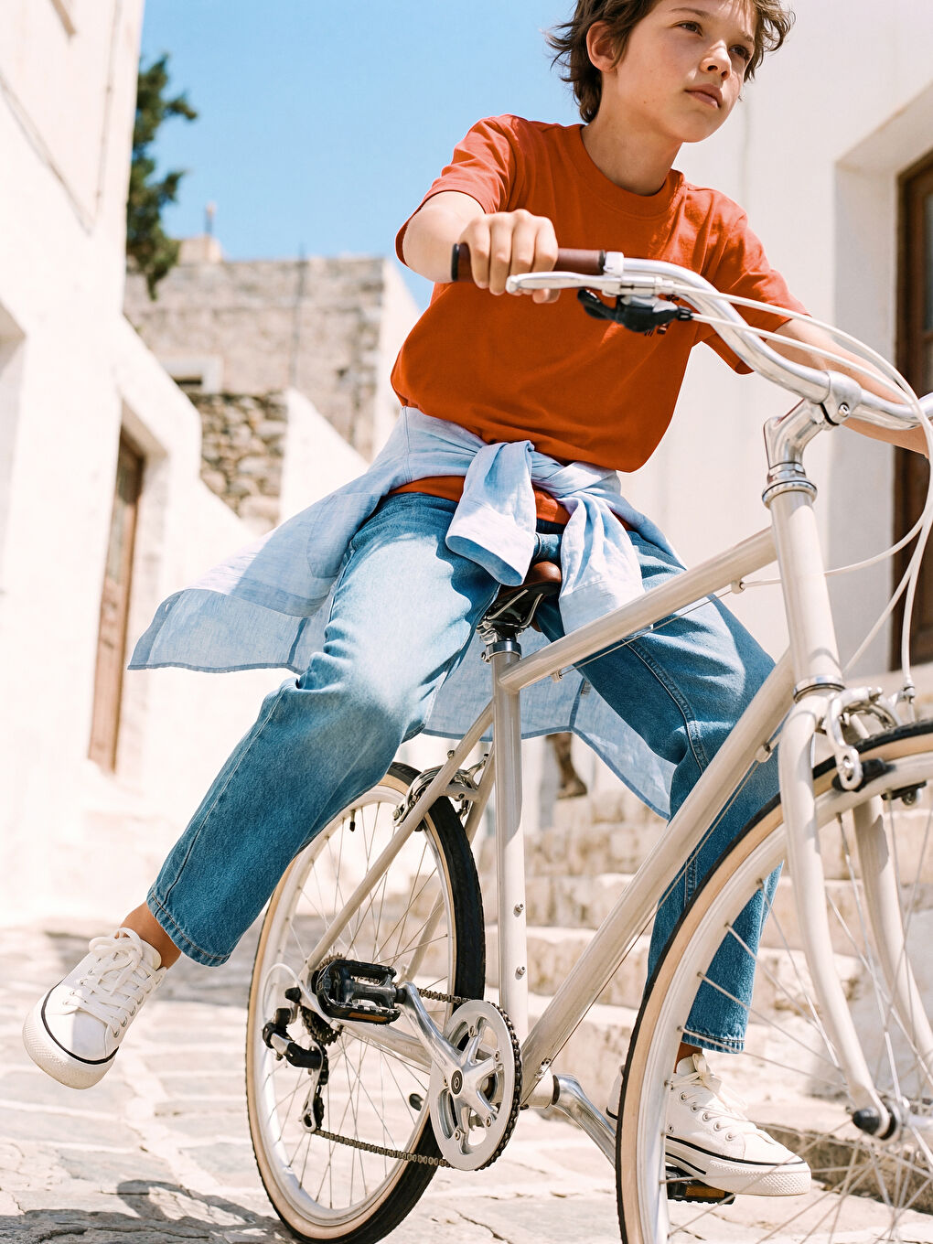 İndigo Baggy Fit Erkek Çocuk Jean Pantolon