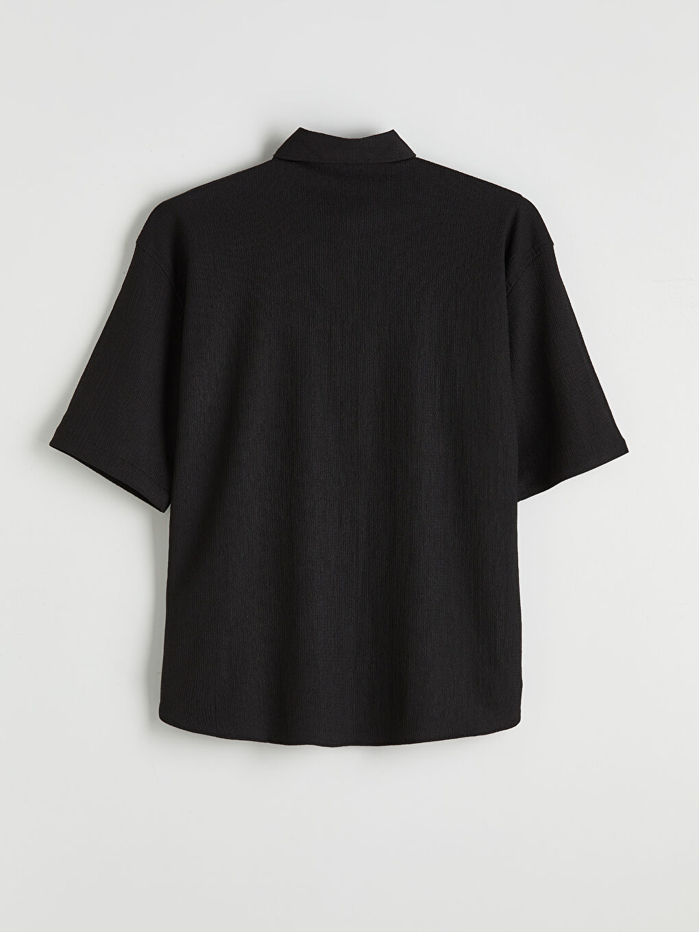 Siyah Regular Fit Erkek Gömlek-1