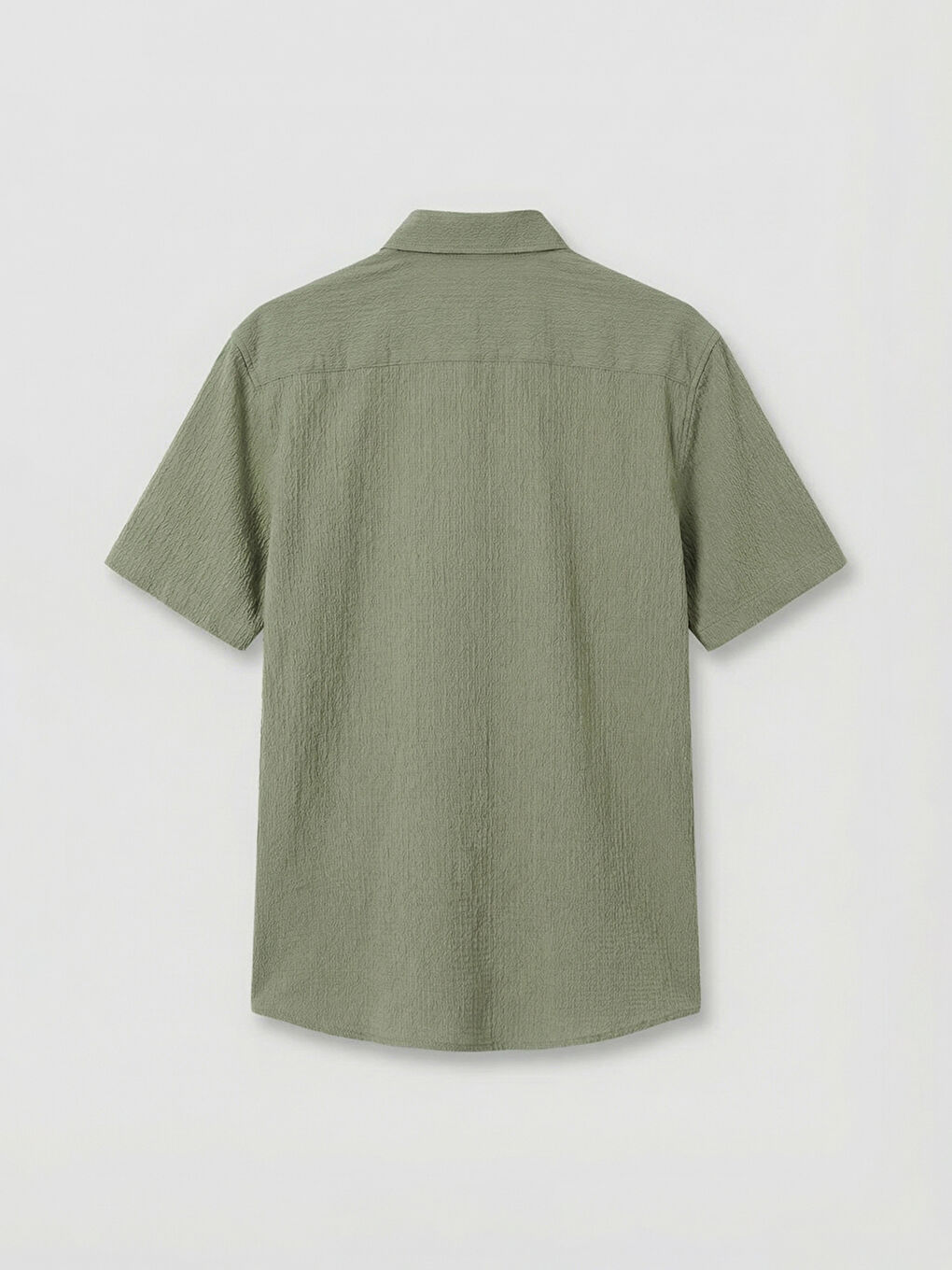 Yeşil Regular Fit Erkek Gömlek-5