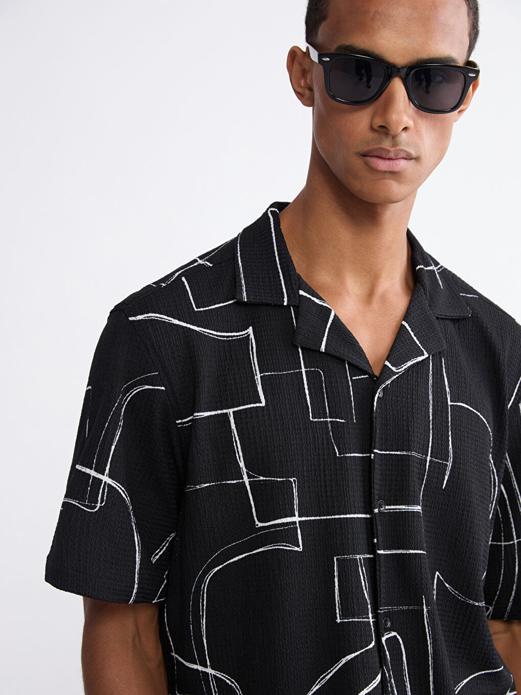 Regular Fit Patterned Men's Shirt-2