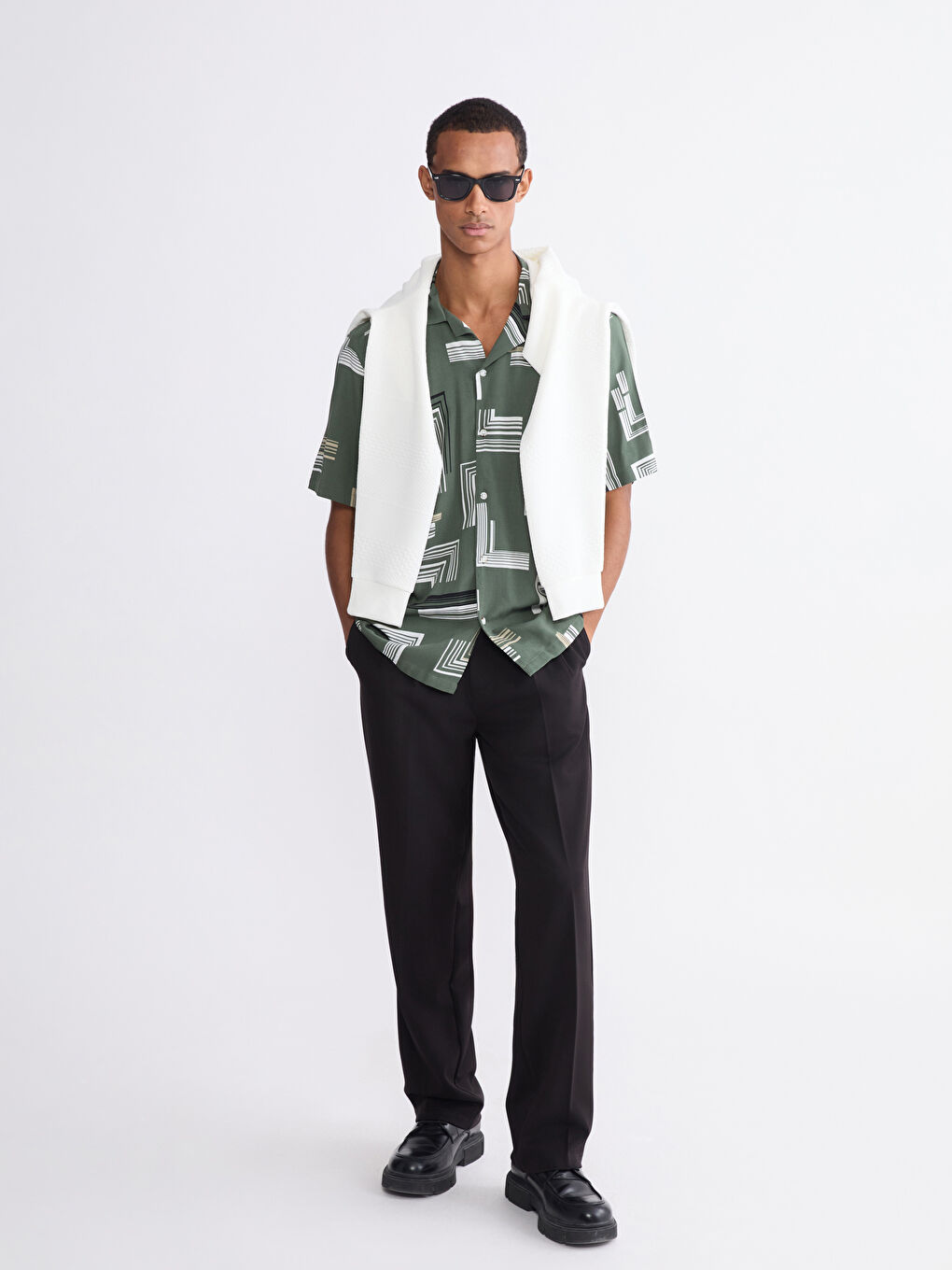 Regular Fit Printed Viscose Men Shirt-1