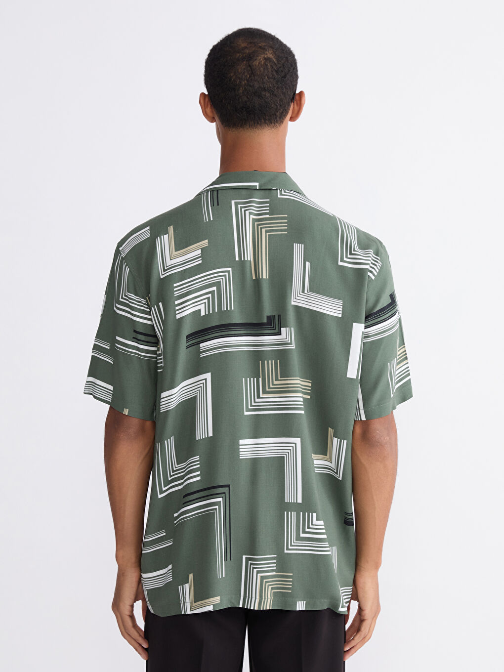 Regular Fit Printed Viscose Men Shirt-3