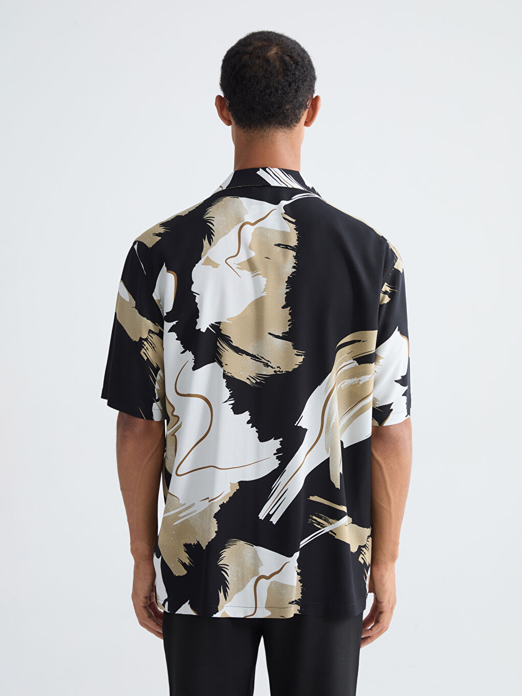 Мужчины Черный Рубашка-3