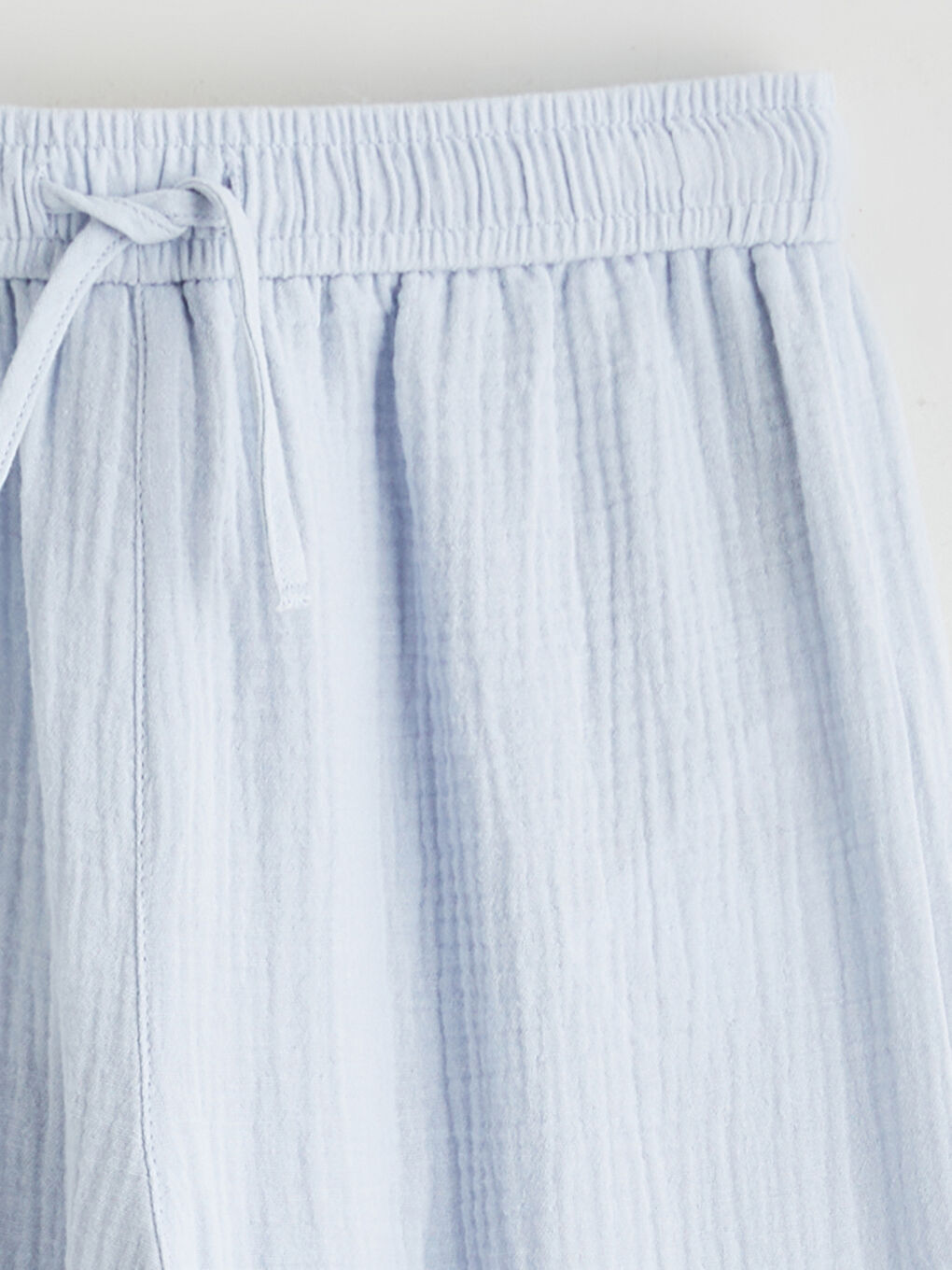Girls' Elastic Waist Muslin Trousers-1