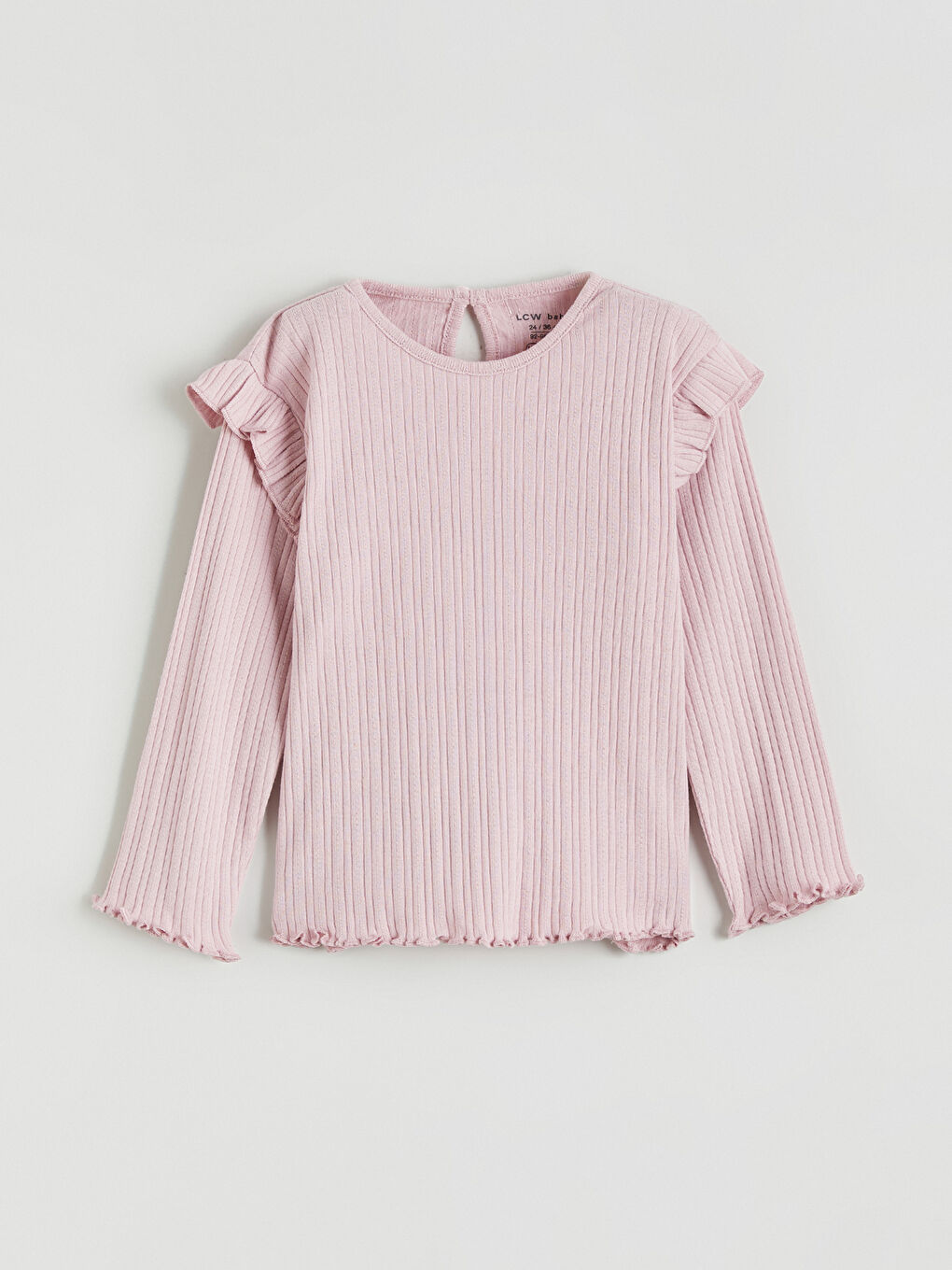 Ekru Fırfır Detaylı Kız Bebek Bluz 2'li-4