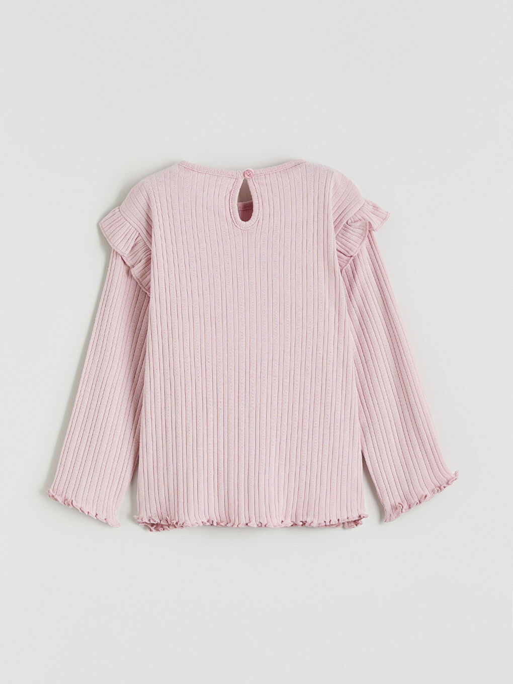 Ekru Fırfır Detaylı Kız Bebek Bluz 2'li-6