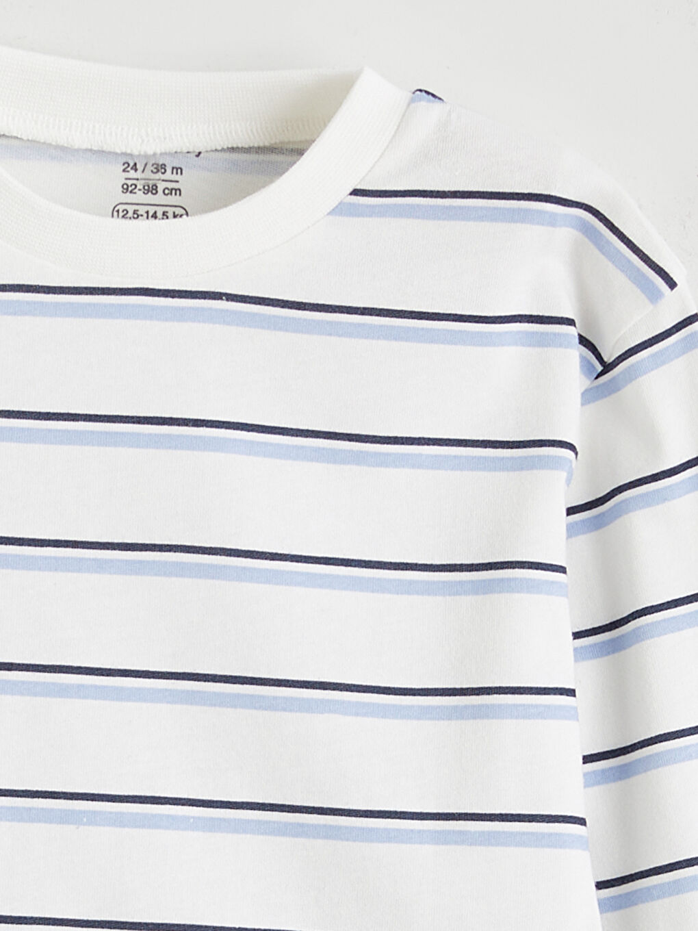 Ekru Çizgili Erkek Bebek Tişört 2'li-5