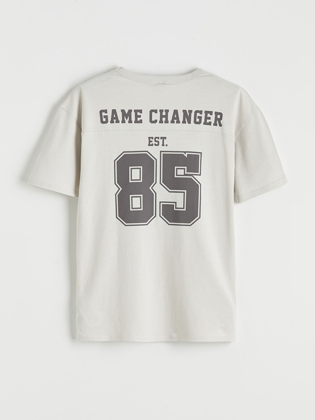 Bej Bisiklet Yaka Baskılı Erkek Çocuk Tişört-2