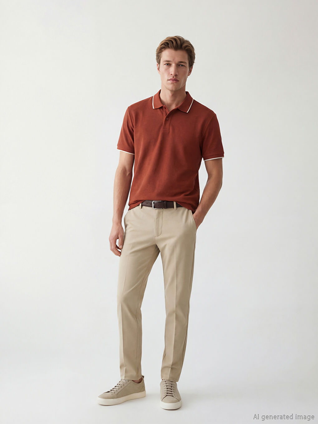 تي شيرت أحمر رجال-1