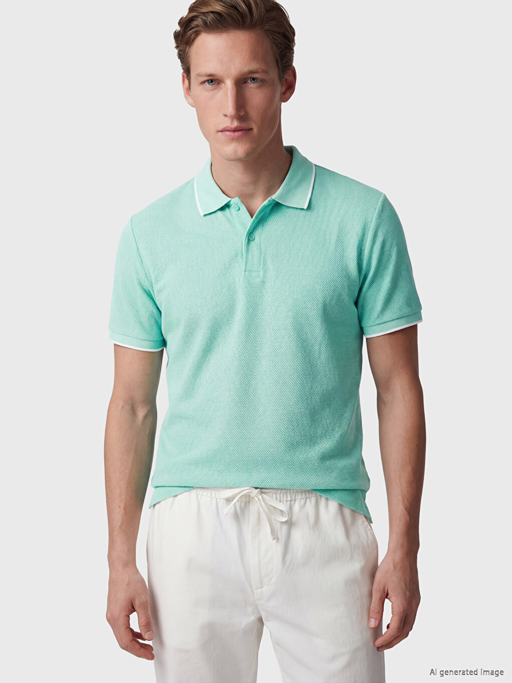 T-shirt Me Jakë Polo Për Burra