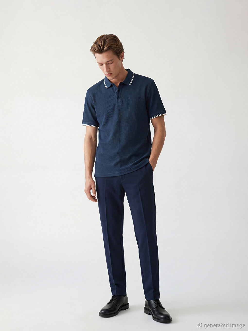 Polo Collar Men's T-Shirt-1