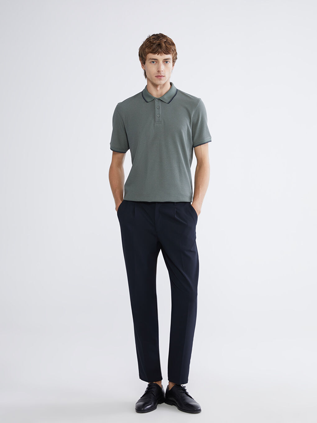 Polo Collar Men's T-Shirt-1