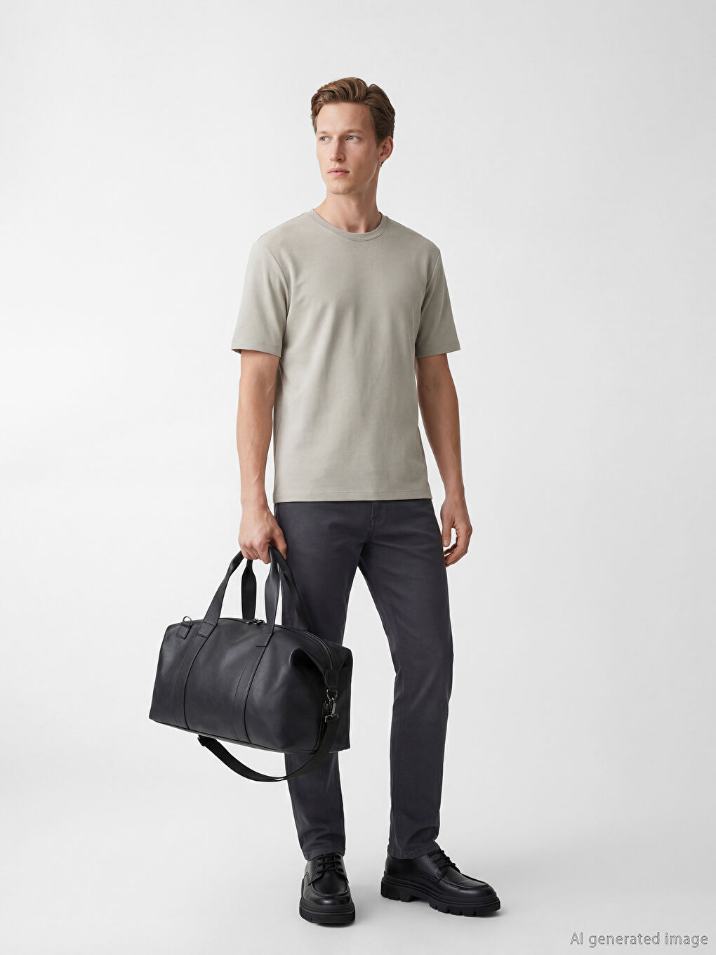 تيشيرت رجالي بياقة دائرية-1