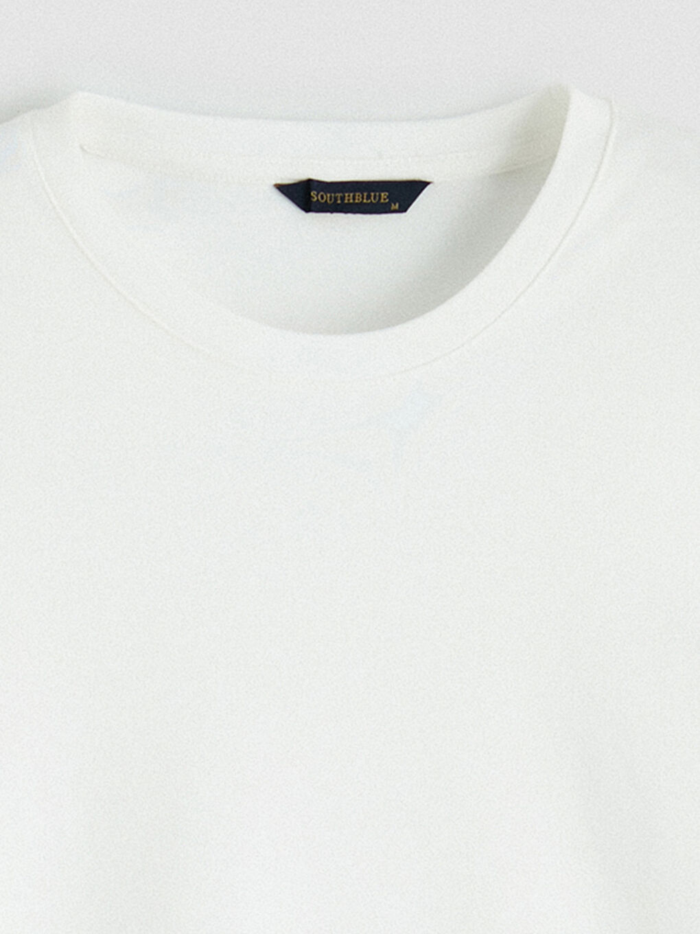 Ekru Bisiklet Yaka Erkek Tişört-5