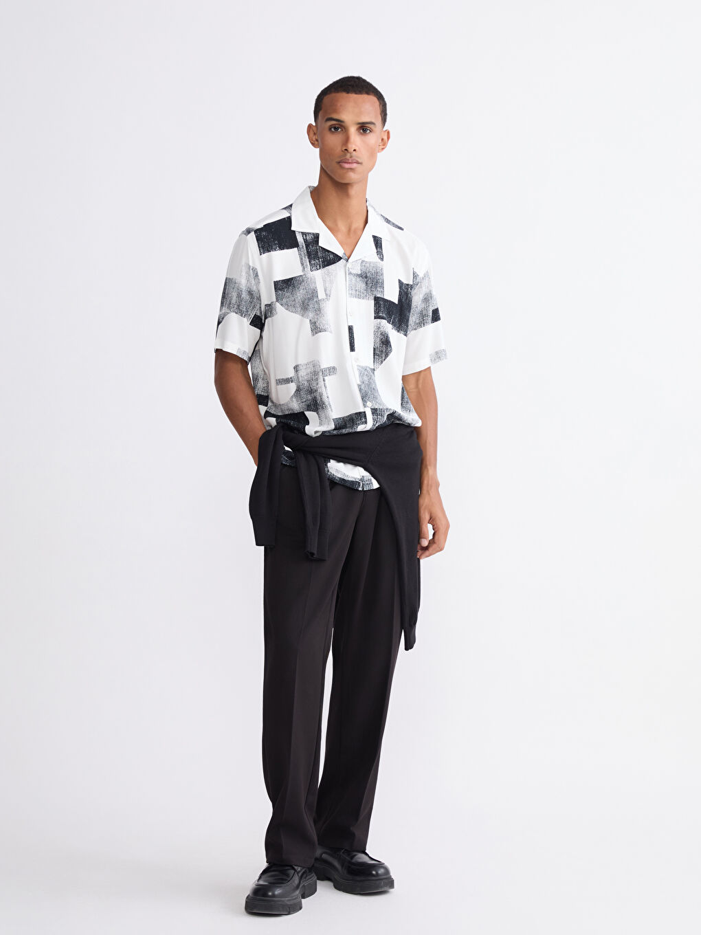 Regular Fit Patterned Men's Shirt-1