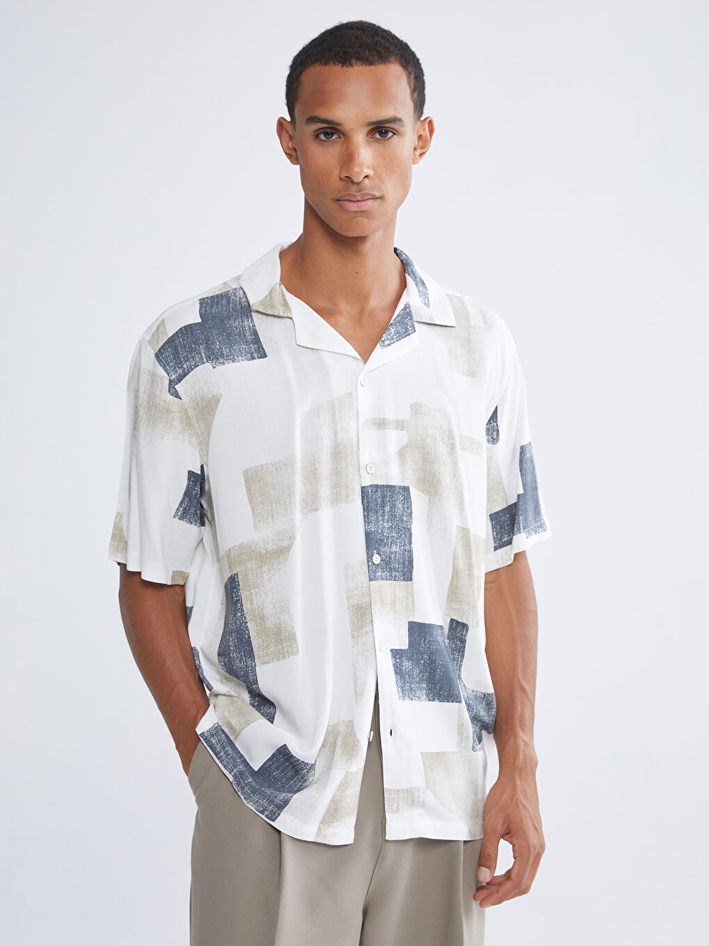 Regular Fit Patterned Men's Shirt